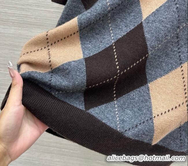 Inexpensive Prada Cashmere Short-sleeved Sweater P092920 Brown/Grey 2026