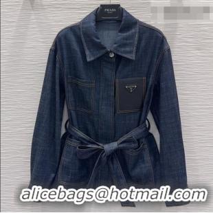 New Fashion Prada Denim Jacket P092935 Blue 2026