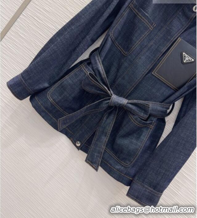 New Fashion Prada Denim Jacket P092935 Blue 2026