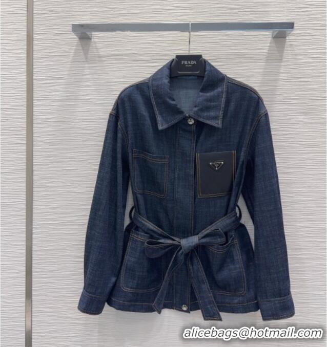 New Fashion Prada Denim Jacket P092935 Blue 2026