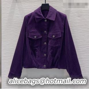 Newly Launched Loewe Corduroy Jacket L092914 Purple 2026