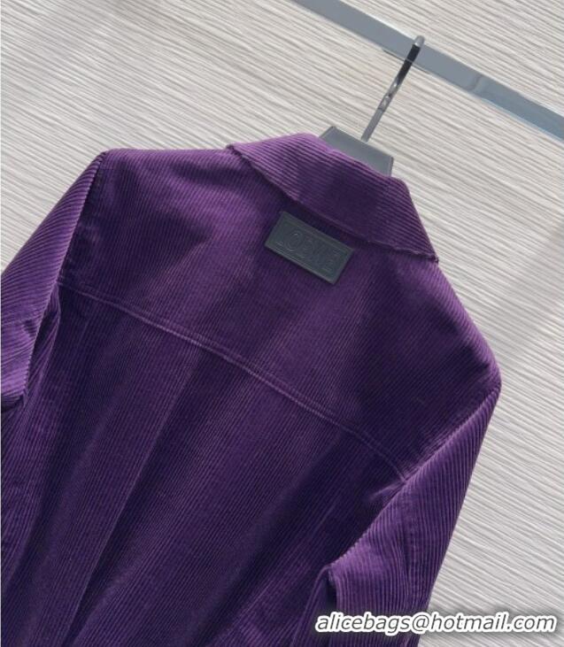 Newly Launched Loewe Corduroy Jacket L092914 Purple 2026