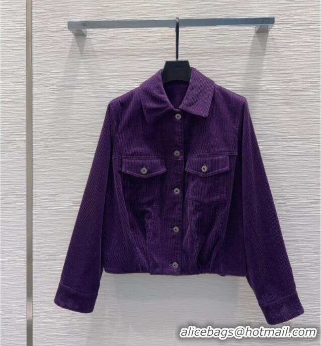 Newly Launched Loewe Corduroy Jacket L092914 Purple 2026
