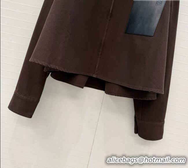 New Fashion Loewe Cotton Shirt L092848 Dark Brown 2026