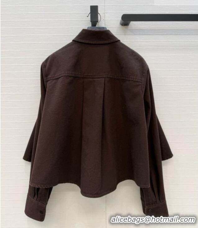 New Fashion Loewe Cotton Shirt L092848 Dark Brown 2026