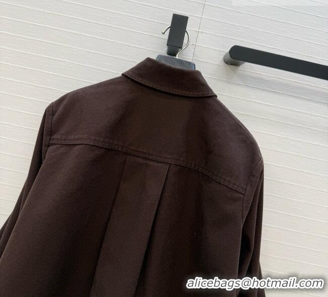 New Fashion Loewe Cotton Shirt L092848 Dark Brown 2026