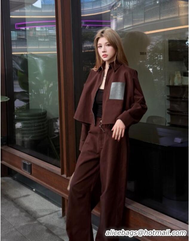 New Fashion Loewe Cotton Shirt L092848 Dark Brown 2026