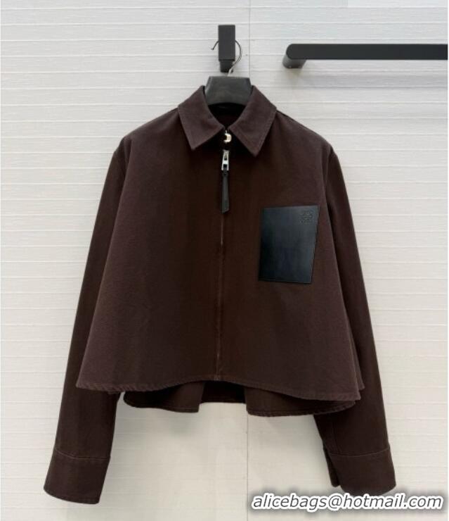 New Fashion Loewe Cotton Shirt L092848 Dark Brown 2026