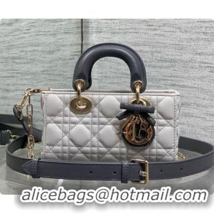Low Cost Dior New Mini Lady D-Joy Bag in Cannage Lambskin with Bow D090427 Grey 2026