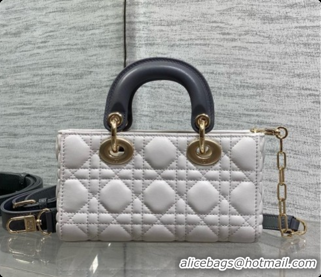 Low Cost Dior New Mini Lady D-Joy Bag in Cannage Lambskin with Bow D090427 Grey 2026