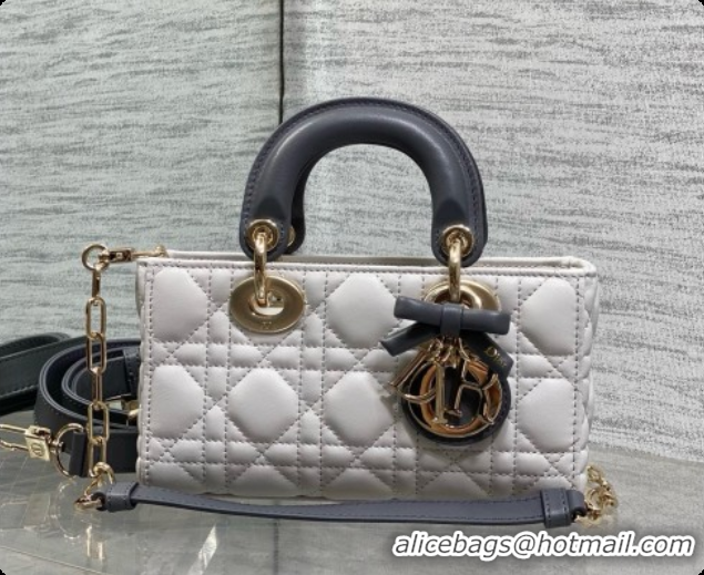 Low Cost Dior New Mini Lady D-Joy Bag in Cannage Lambskin with Bow D090427 Grey 2026
