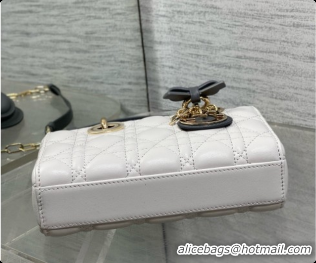 Low Cost Dior New Mini Lady D-Joy Bag in Cannage Lambskin with Bow D090427 Grey 2026