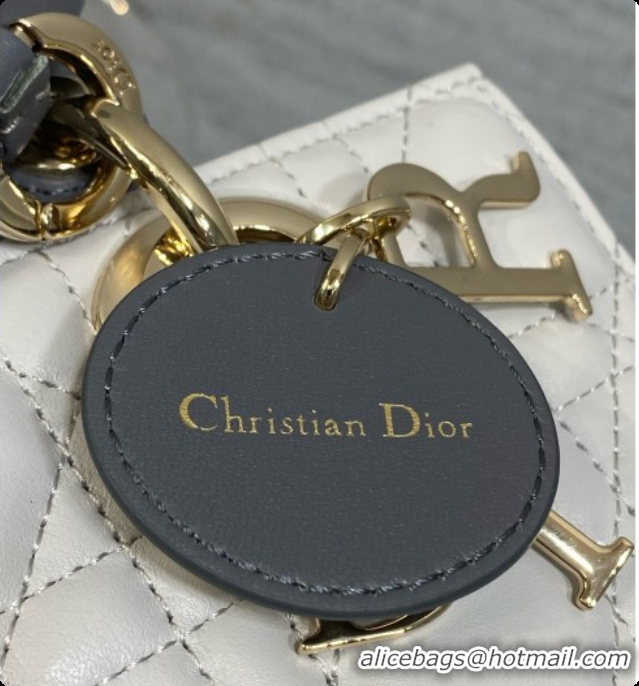Low Cost Dior New Mini Lady D-Joy Bag in Cannage Lambskin with Bow D090427 Grey 2026
