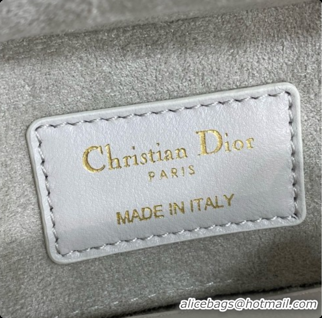 Low Cost Dior New Mini Lady D-Joy Bag in Cannage Lambskin with Bow D090427 Grey 2026
