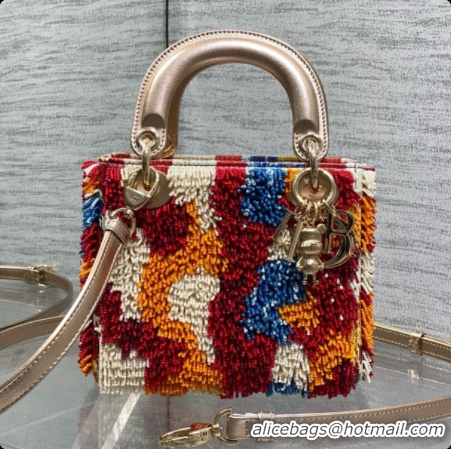 Unique Style Dior Satin Micro Lady Dior Bag with Beads D090428 Multicolor 2026