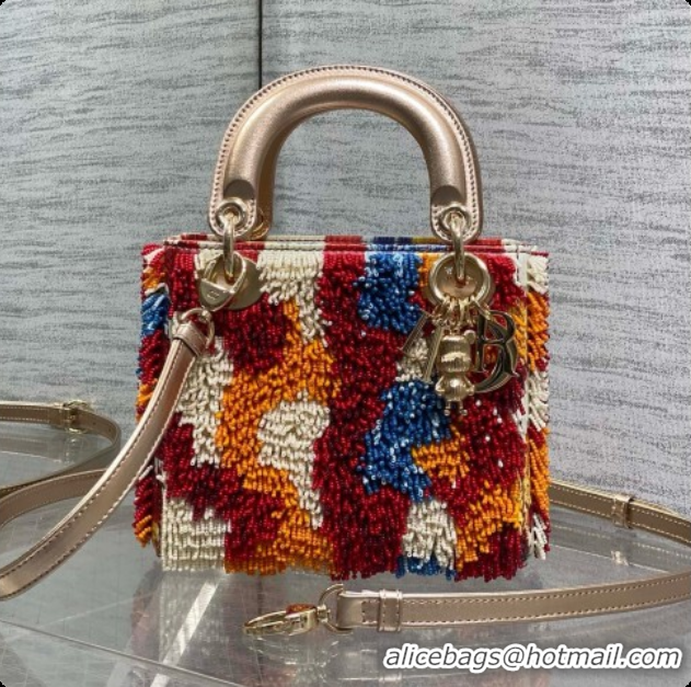 Unique Style Dior Satin Micro Lady Dior Bag with Beads D090428 Multicolor 2026