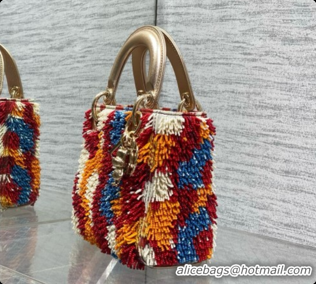 Unique Style Dior Satin Micro Lady Dior Bag with Beads D090428 Multicolor 2026