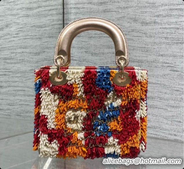 Unique Style Dior Satin Micro Lady Dior Bag with Beads D090428 Multicolor 2026