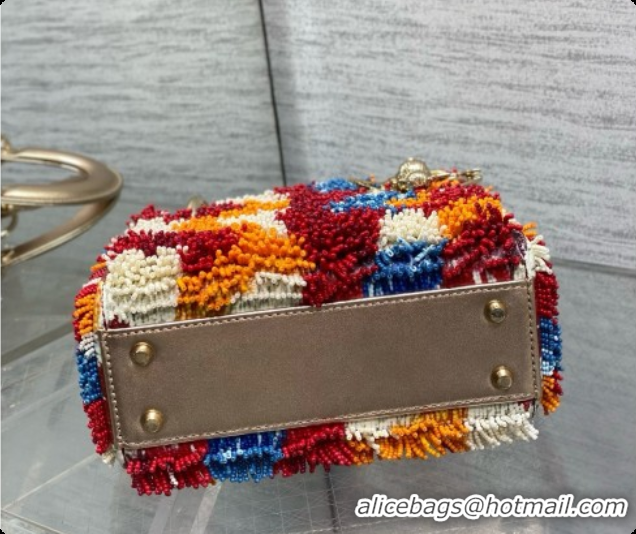 Unique Style Dior Satin Micro Lady Dior Bag with Beads D090428 Multicolor 2026