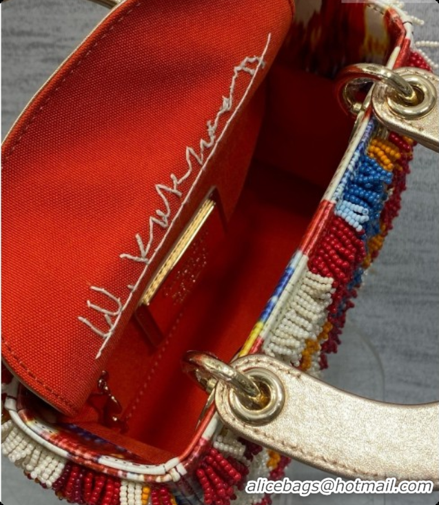 Unique Style Dior Satin Micro Lady Dior Bag with Beads D090428 Multicolor 2026