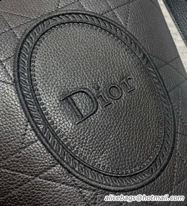 Sumptuous Dior Jett Médaillon Small Bucket Bag in Cannage Grained Calfskin Black 2026 6090429
