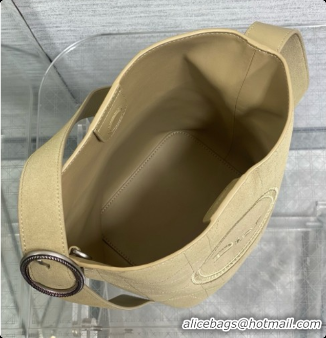Good Looking Dior Jett Médaillon Small Bucket Bag in Cannage Suede Calfskin Camel 2026 6090433