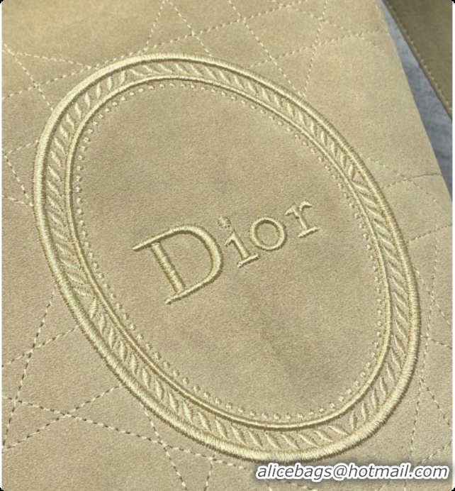 Good Looking Dior Jett Médaillon Small Bucket Bag in Cannage Suede Calfskin Camel 2026 6090433