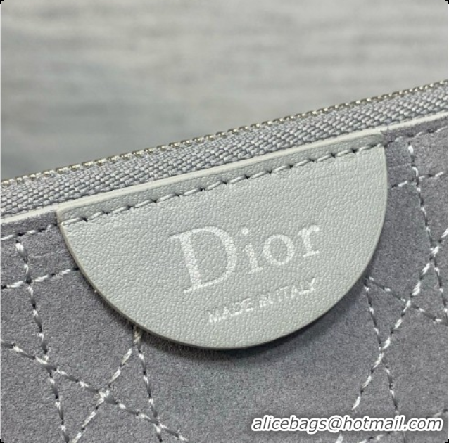 Discount Dior Jett Médaillon Small Bucket Bag in Cannage Suede Calfskin Grey 2026 6090435