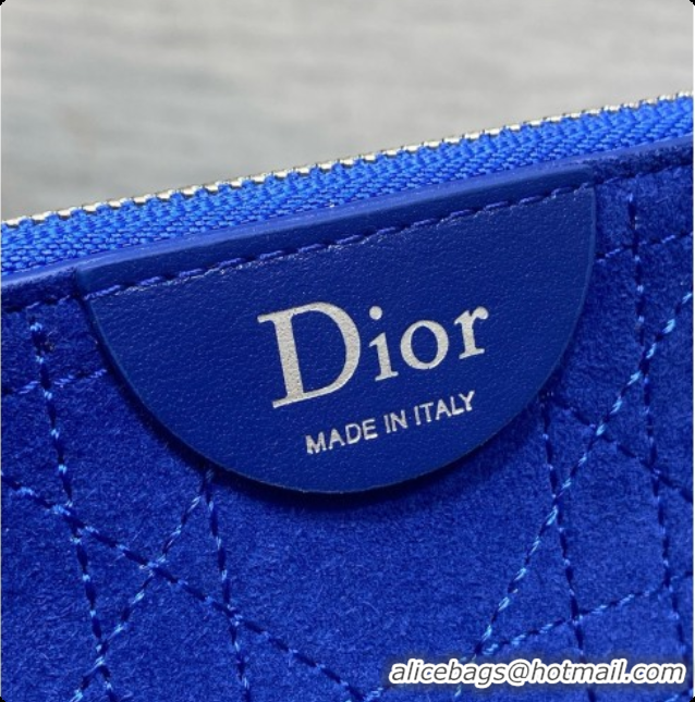 Good Taste Dior Jett Médaillon Small Bucket Bag in Cannage Suede Calfskin Blue 2026 6090439