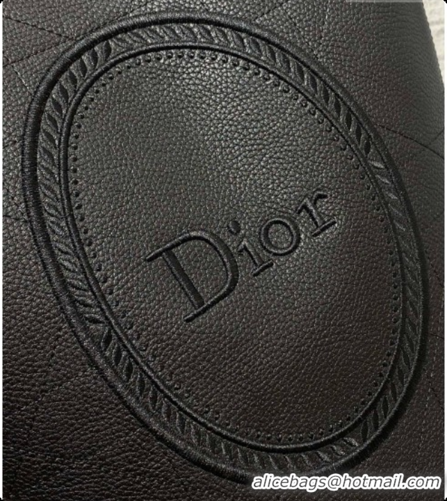 Modern Dior Jett Médaillon Bucket Bag in Cannage Grained Calfskin Black 2026 6090430
