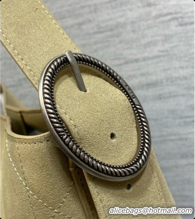 Luxury Cheap Dior Jett Médaillon Bucket Bag in Cannage Suede Calfskin Camel 2026 6090434