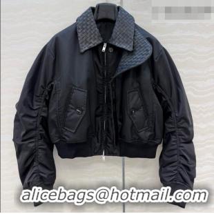 Best Product Bottega Veneta Nylon and Lambskin Jacket BV092933 Black 2026