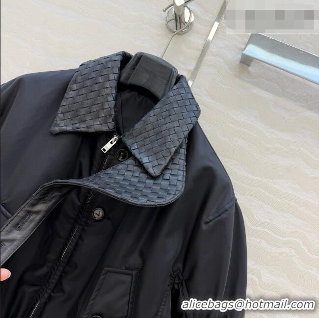 Best Product Bottega Veneta Nylon and Lambskin Jacket BV092933 Black 2026