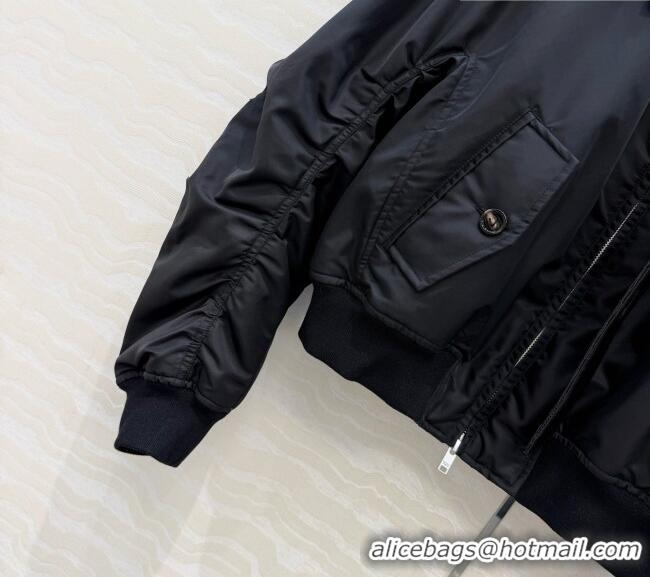 Best Product Bottega Veneta Nylon and Lambskin Jacket BV092933 Black 2026