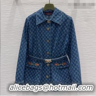 Luxury Cheap Gucci GG Denim Jacket G092934 Blue 2026