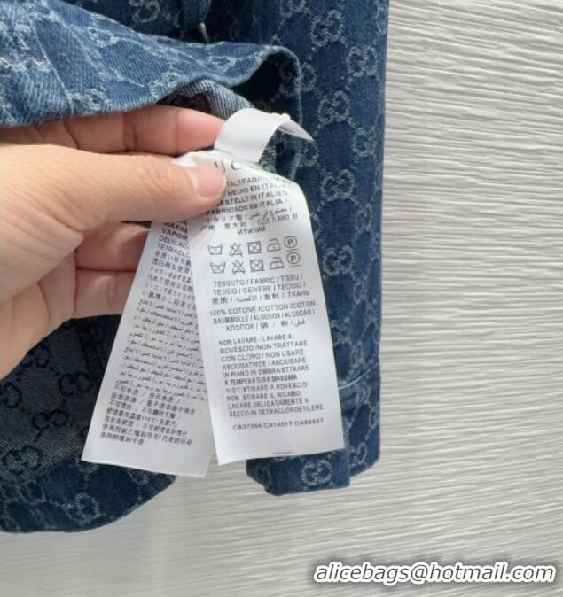 Luxury Cheap Gucci GG Denim Jacket G092934 Blue 2026