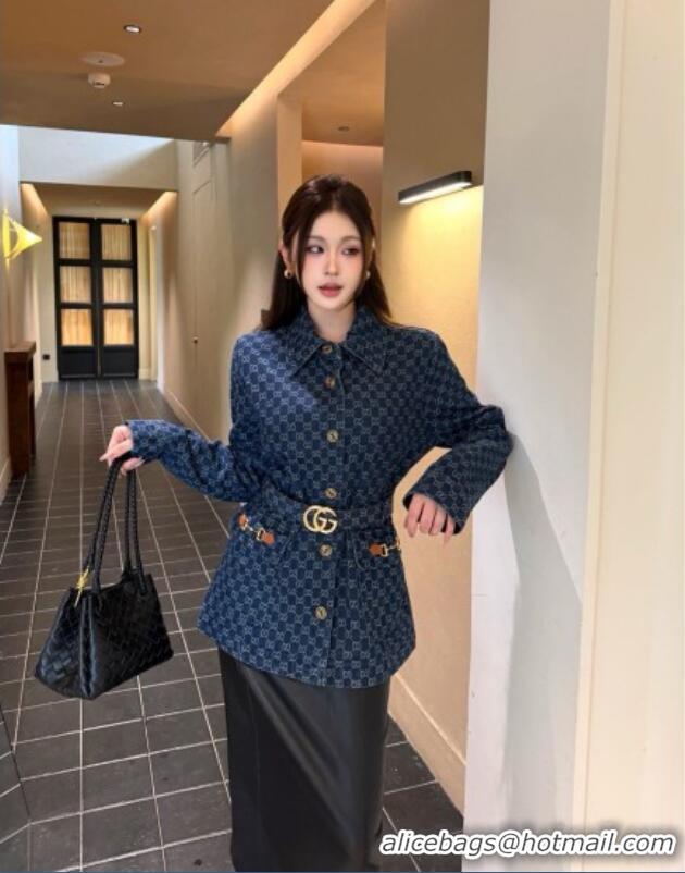 Luxury Cheap Gucci GG Denim Jacket G092934 Blue 2026