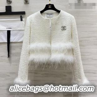 Best Quality Chanel Tweed Jacket CH092940 White 2026