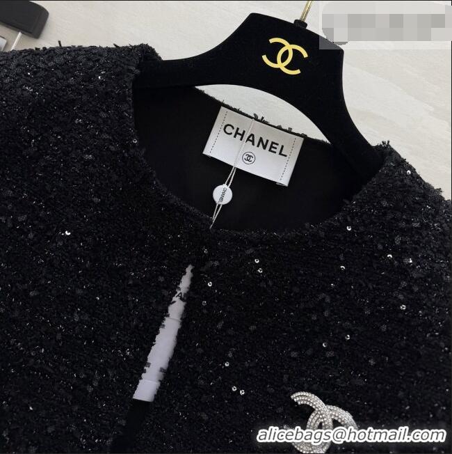 Buy Fashionable Chanel Tweed Jacket CH092941 Black 2026