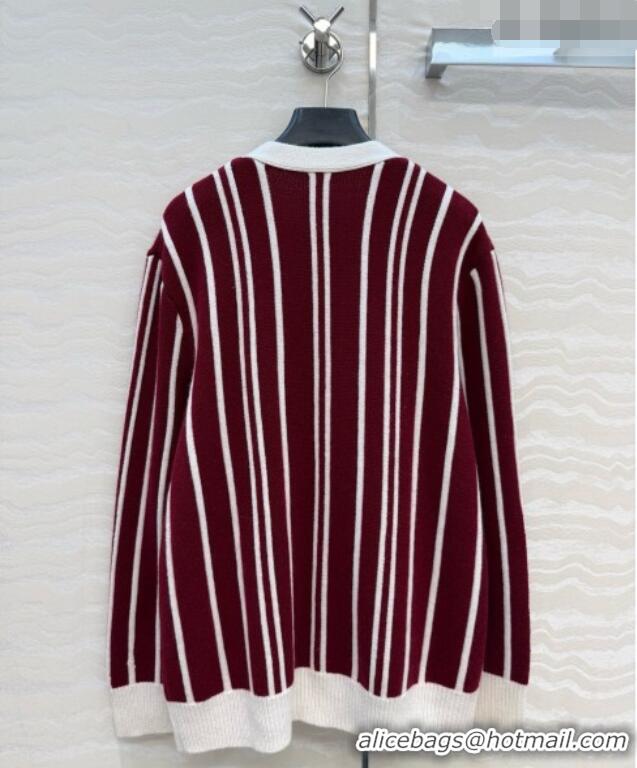 Traditional Specials Chanel Cashmere and Wool Cardigan CH092955 White/Burgundy 2026