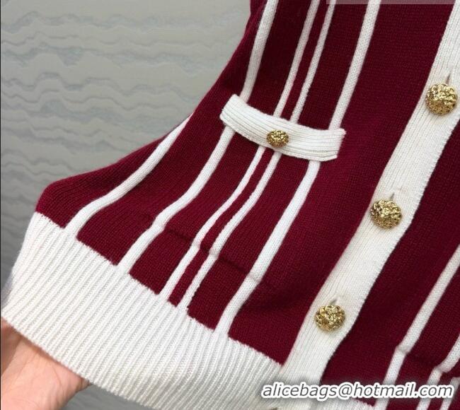 Traditional Specials Chanel Cashmere and Wool Cardigan CH092955 White/Burgundy 2026
