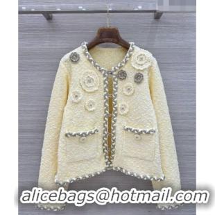 Promotional Chanel Cashmere and Cotton Cardigan CH092957 Light Yellow 2026