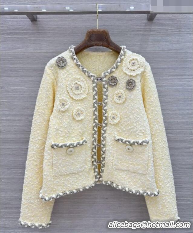 Promotional Chanel Cashmere and Cotton Cardigan CH092957 Light Yellow 2026