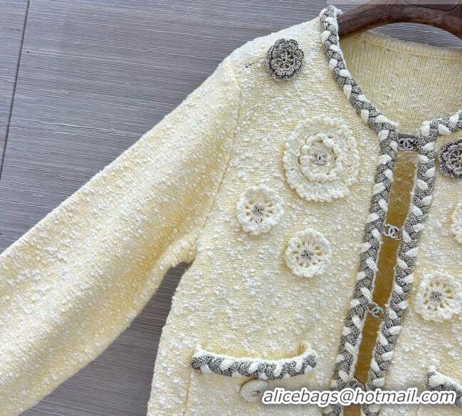 Promotional Chanel Cashmere and Cotton Cardigan CH092957 Light Yellow 2026