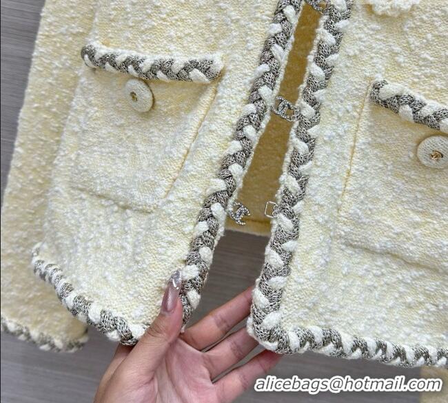 Promotional Chanel Cashmere and Cotton Cardigan CH092957 Light Yellow 2026