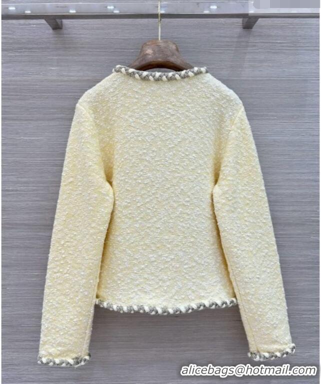 Promotional Chanel Cashmere and Cotton Cardigan CH092957 Light Yellow 2026