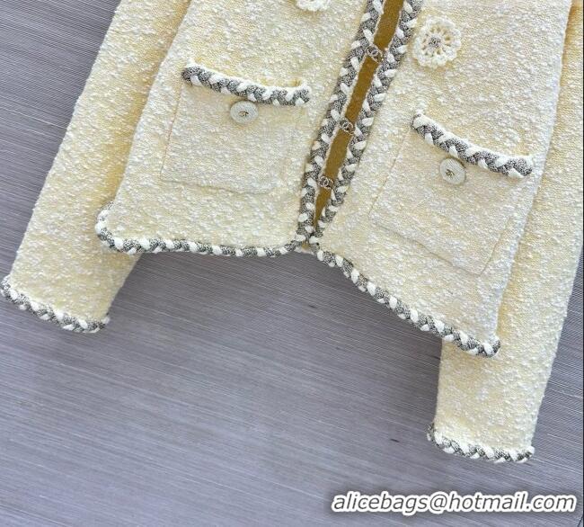 Promotional Chanel Cashmere and Cotton Cardigan CH092957 Light Yellow 2026