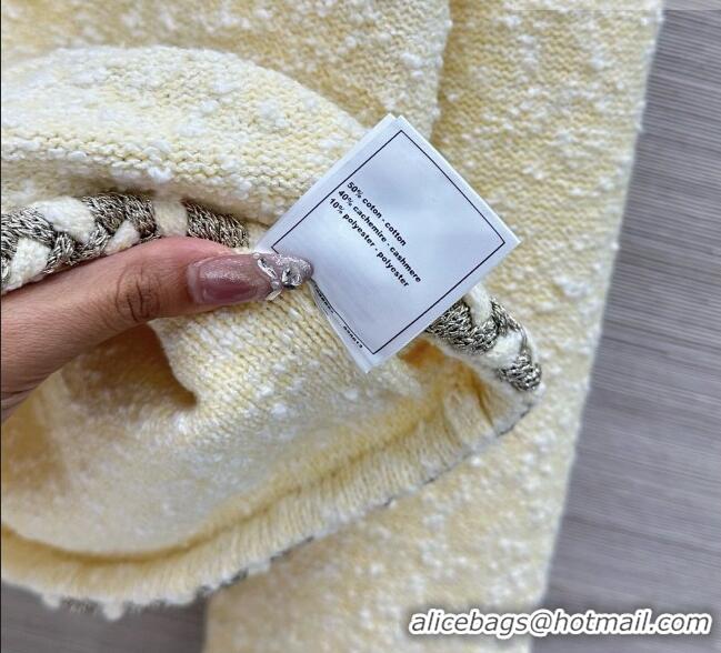 Promotional Chanel Cashmere and Cotton Cardigan CH092957 Light Yellow 2026