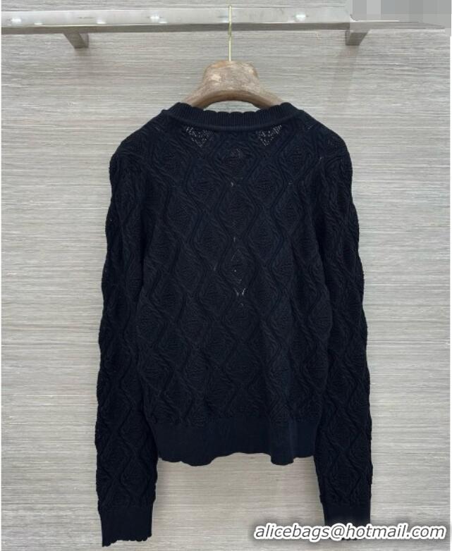 New Discount Chanel Cotton and Silk Cardigan CH092958 Black 2026