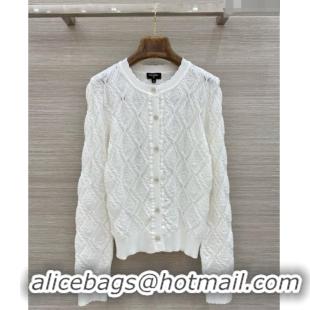Well Crafted Chanel Cotton and Silk Cardigan CH092959 White 2026